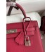 Hermes Kelly Sellier 25 Handmade Bag In Ruby Epsom Calfskin