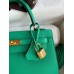 Hermes Kelly Sellier 25cm Handmade Bag In Vert Jade Epsom Calfskin