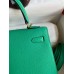 Hermes Kelly Sellier 25cm Handmade Bag In Vert Jade Epsom Calfskin