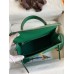 Hermes Kelly Sellier 25cm Handmade Bag In Vert Vertigo Epsom Calfskin