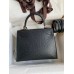 Hermes Kelly Sellier 25 Handmade Bag In Black Ostrich Leather