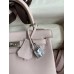 Hermes Kelly Retourne 25 Handmade Bag In Mauve Pale Swift Calfskin