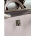 Hermes Kelly Retourne 25 Handmade Bag In Mauve Pale Swift Calfskin