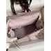 Hermes Kelly Retourne 25 Handmade Bag In Mauve Pale Swift Calfskin