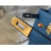 Hermes Kelly 25cm Retourne Bag In Agate Blue Clemence Leather