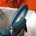 Hermes Blue Jean Clemence Kelly 25cm PHW Bag