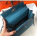 Hermes Blue Jean Clemence Kelly 25cm PHW Bag