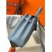 Hermes Blue Lin Clemence Kelly 25cm GHW Bag