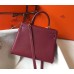 Hermes Bordeaux Clemence Kelly 28cm Bag