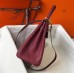 Hermes Bordeaux Clemence Kelly 28cm Bag