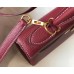 Hermes Bordeaux Clemence Kelly 28cm Bag