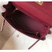 Hermes Bordeaux Clemence Kelly 28cm Bag