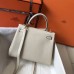 Hermes Beton Clemence Kelly 25cm GHW Bag