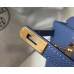 Hermes Kelly 25cm Sellier Bag In Agate Blue Epsom Leather