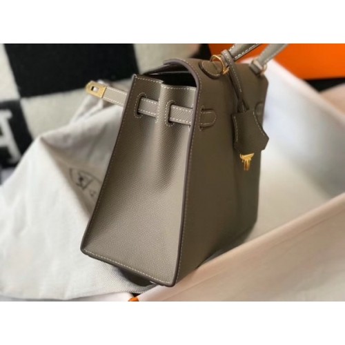 LuxurySelective on X: Hermes Kelly 25 Gris Aspalte Epsom Sellier