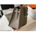 Hermes Kelly 25cm Sellier Bag In Gris Asphalt Epsom Leather