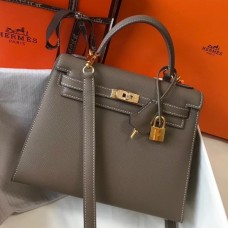 Replica Hermes Kelly Sellier 25 Handmade Bag In Terre Cuite