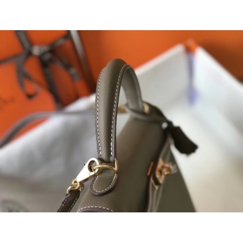 Replica Hermes Kelly 25cm Sellier Bag In Malachite Epsom Leather