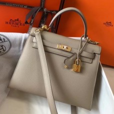 Replica Hermes Kelly Sellier 25 Handmade Bag In Vert De Gris Epsom