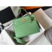 Hermes Kelly 25cm Sellier Bag In Vert Criquet Epsom Leather