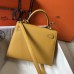 Hermes Kelly 25cm Sellier Bag In Yellow Epsom Leather