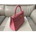 Hermes Kelly 25cm Handmade Bag In Terre Cutie Ostrich Skin