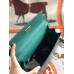 Hermes Kelly 25cm Handmade Bag In Vert Vertigo Ostrich Skin