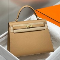 Hermes Kelly 28cm Sellier Bag In Chai Epsom Leather Hermes Kelly 28cm Sellier Bag In Chai Epsom Leather