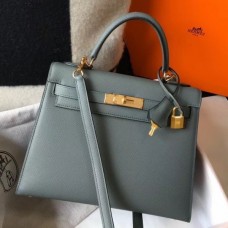 Hermes Kelly 28cm Sellier Bag In Vert Amande Epsom Leather Hermes Kelly 28cm Sellier Bag In Vert Amande Epsom Leather