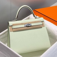 Hermes Kelly 28cm Sellier Bag In Vert Fizz Epsom Leather Hermes Kelly 28cm Sellier Bag In Vert Fizz Epsom Leather