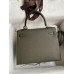 Hermes Kelly Sellier 28 Handmade Bag In Vert De Gris Epsom Calfskin