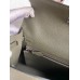 Hermes Kelly Sellier 25 Handmade Bag In Vert De Gris Epsom Calfskin