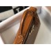 Hermes Kelly 28cm Bag In Brown Embossed Crocodile GHW