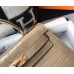 Hermes Kelly 28cm Bag In Taupe Embossed Crocodile GHW