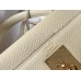 Hermes Kelly 28cm Retourne Bag In Beton Clemence Leather