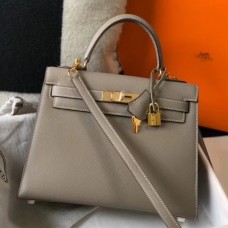 Replica Hermes Kelly Mini II Bag In Gris Tourterelle Epsom Leather GHW