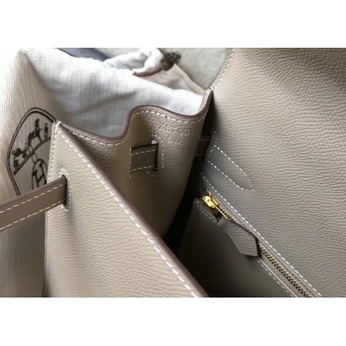 Hermes Gris Asphalt Epsom Kelly 28cm Sellier Bag GHW 