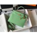 Hermes Kelly 28cm Sellier Bag In Vert Criquet Epsom Leather