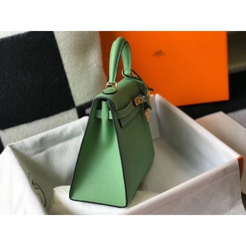 Replica Hermes Kelly 28cm Bag In Vert Vertigo Epsom Leather GHW