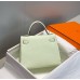 Hermes Kelly 28cm Sellier Bag In Vert Fizz Epsom Leather