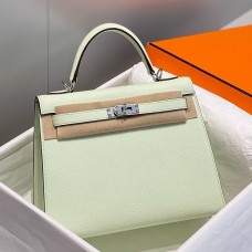 Hermes Kelly 28cm Sellier Bag In Vert Fizz Epsom Leather