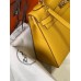 Hermes Kelly 28cm Sellier Bag In Yellow Epsom Leather