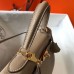 Hermes Kelly 32cm Bag In Gris Tourterelle Clemence Leather GHW