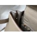 Hermes Kelly 32cm Bag In Gris Tourterelle Clemence Leather GHW