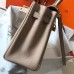 Hermes Kelly 32cm Bag In Trench Clemence Leather GHW