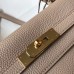 Hermes Kelly 32cm Bag In Trench Clemence Leather GHW