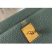 Hermes Kelly 32cm Bag In Vert Amande Clemence Leather GHW
