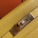 Hermes Kelly 32cm Bag In Yellow Clemence Leather GHW