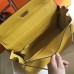 Hermes Kelly 32cm Bag In Yellow Clemence Leather GHW
