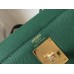 Hermes Kelly 32cm Sellier Bag In Malachite Epsom Leather